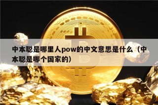 中本聪是哪里人pow的中文意思是什么(中本聪是哪个国家的)