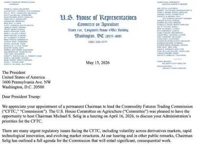 美国立法者敦促特朗普填补 CFTC 席位以推动加密立法